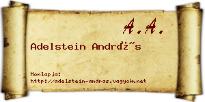 Adelstein András névjegykártya